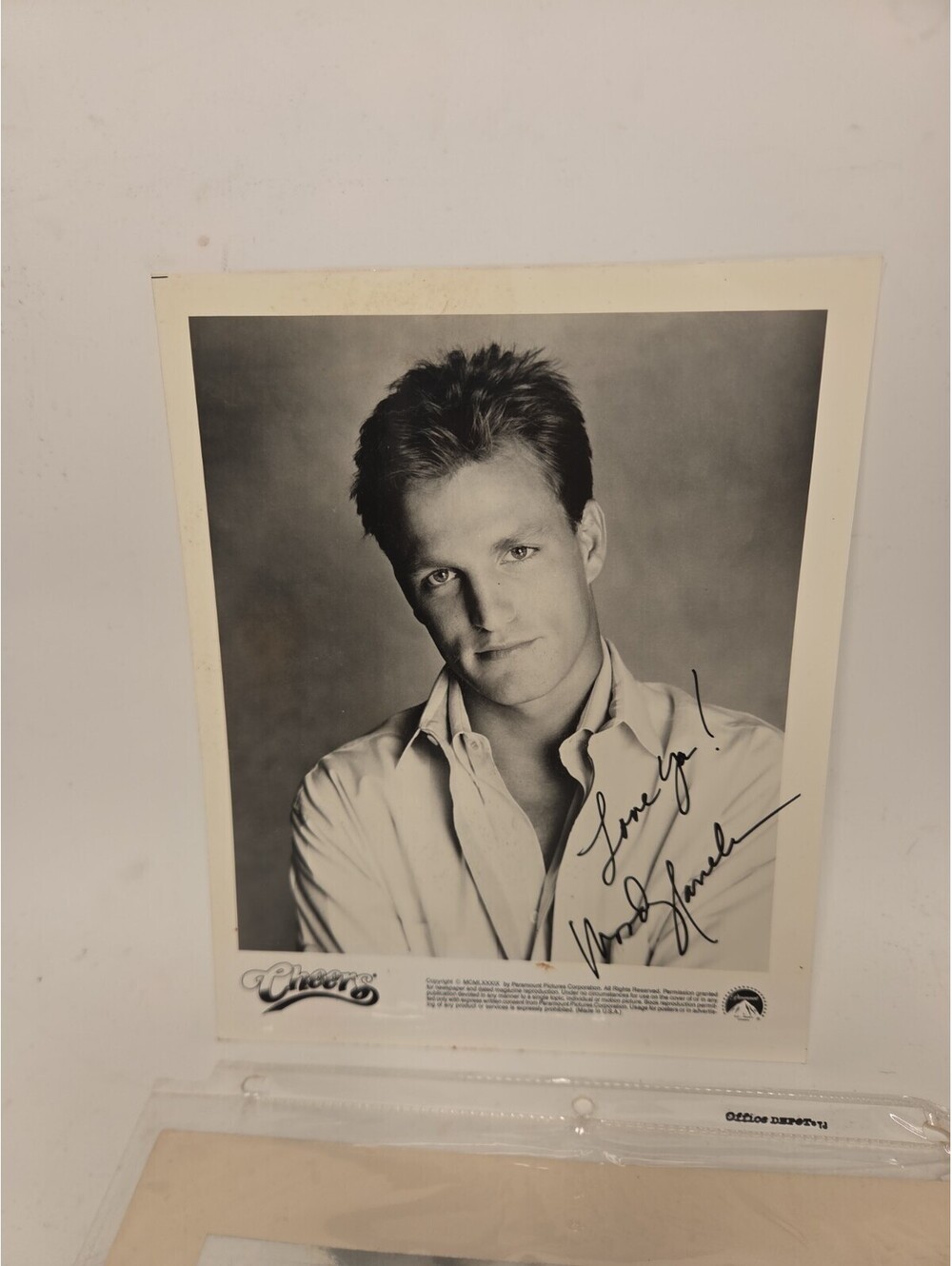 Woody Harrelson Signed Cheers 1988 Promo Photo - ABC TV Insider Estate"